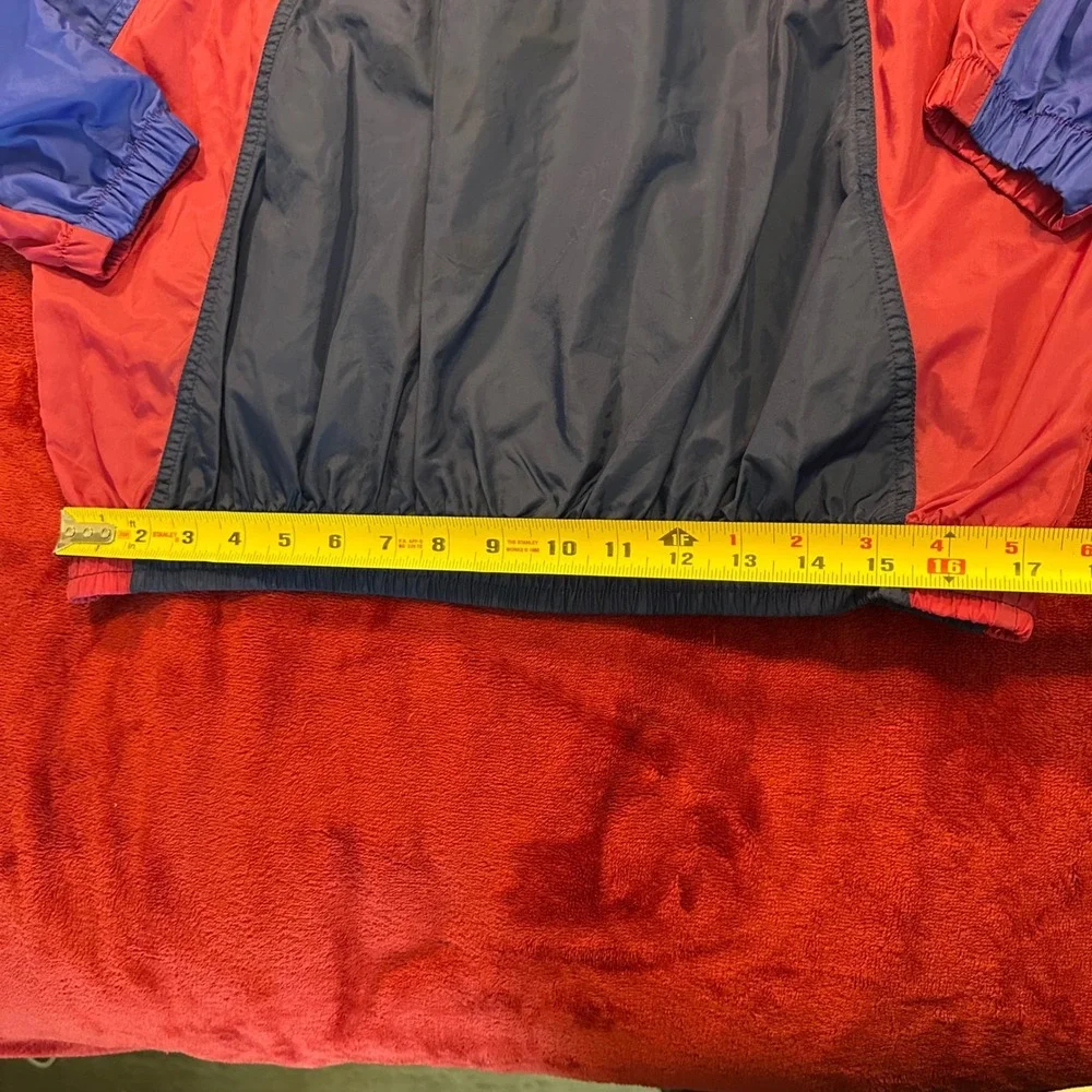 Vintage Nike Windbreaker‎ Jacket Kids XL 18/20 Navy Red Purple Colorblock Zip Up